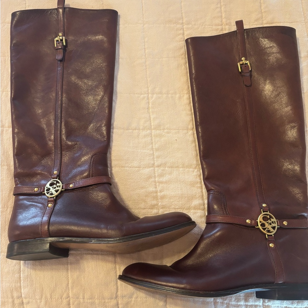 Coach leather riding boots size 9